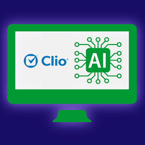 Icon of AI on a computer screen