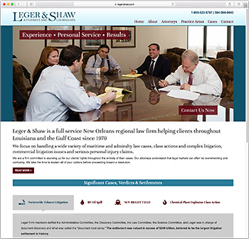 Leger & Shaw website