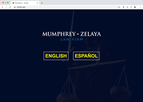 Mumphrey Law Firm website screen shot