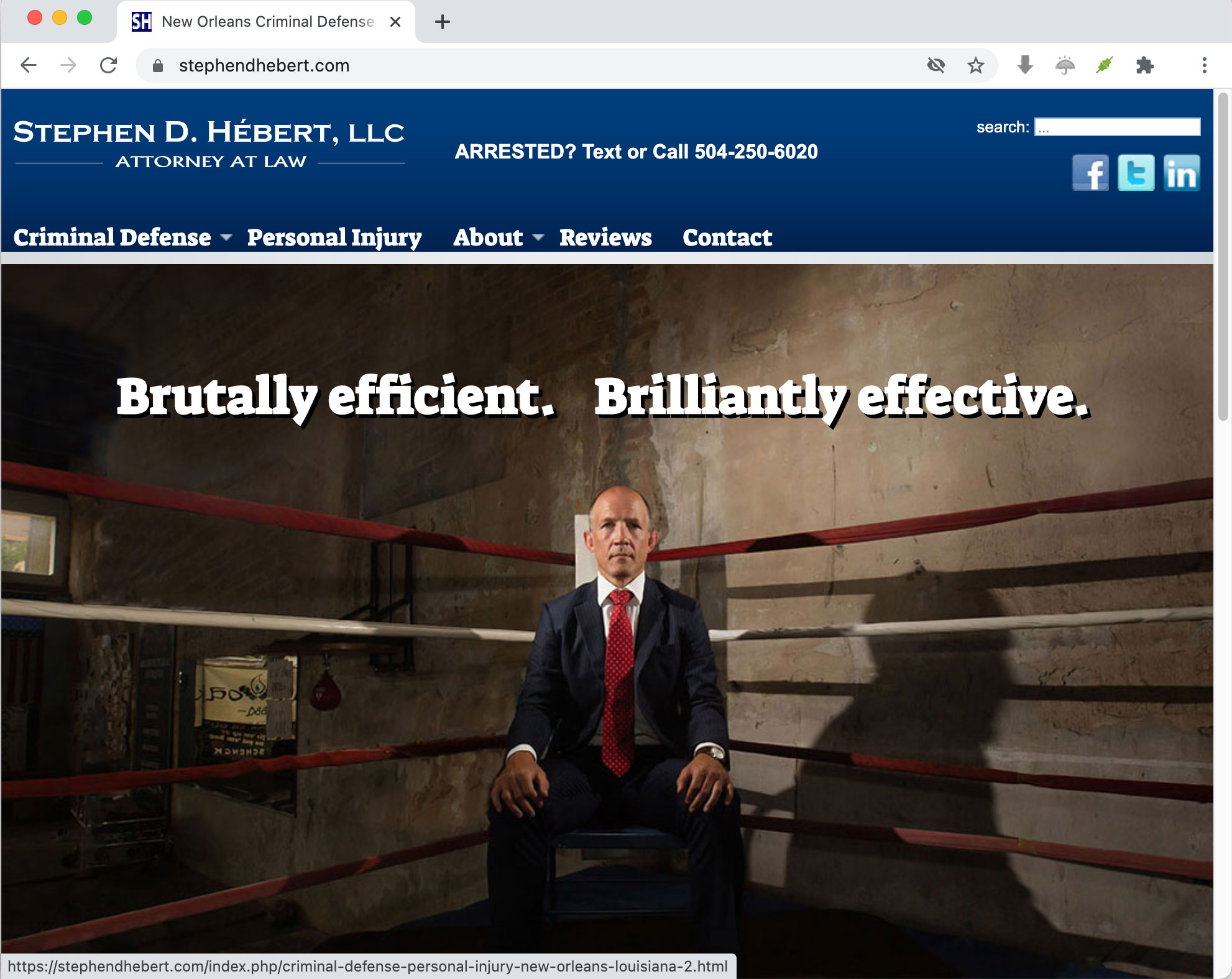 Hebert website screen shot