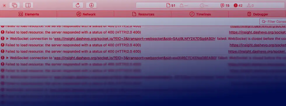 Errors screenshot